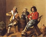 Jan Miense Molenaer Two Boys and a Girl Making Music Spain oil painting artist